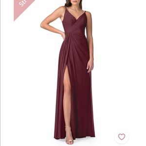 Azazie Evalin Cabernet Size 14 Gown
